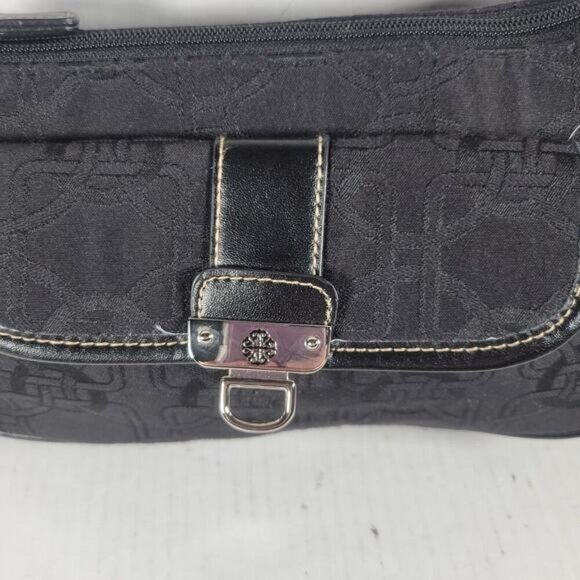 Treviso Black Crossbody Woven Bag with Front & Back Pockets - Picture 2 of 7